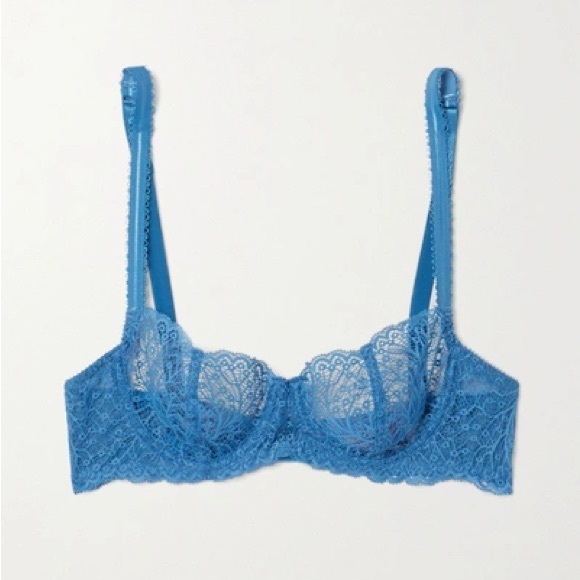 Journelle Allegra Balconette Bra in Forget Me Not Blue - Picture 4 of 6